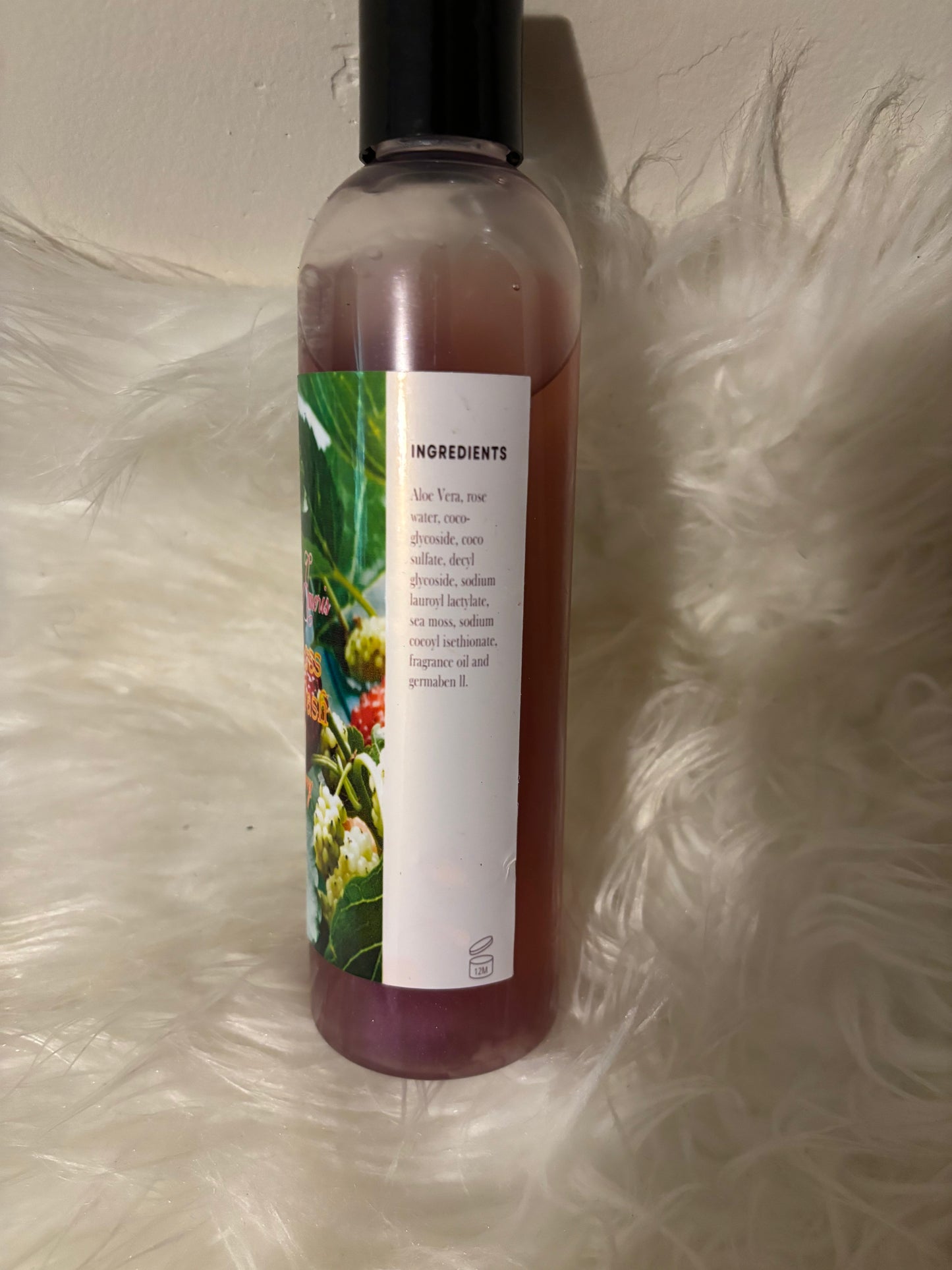 Mulberry sea moss infused body wash