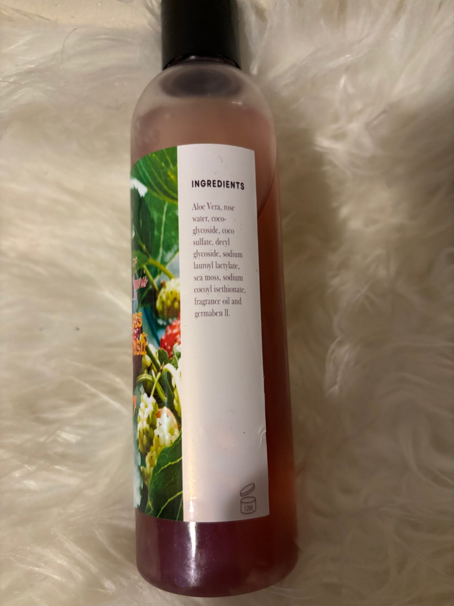 Mulberry sea moss infused body wash