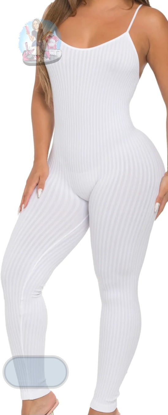 RIBBED STRAPPY JUMPSUIT