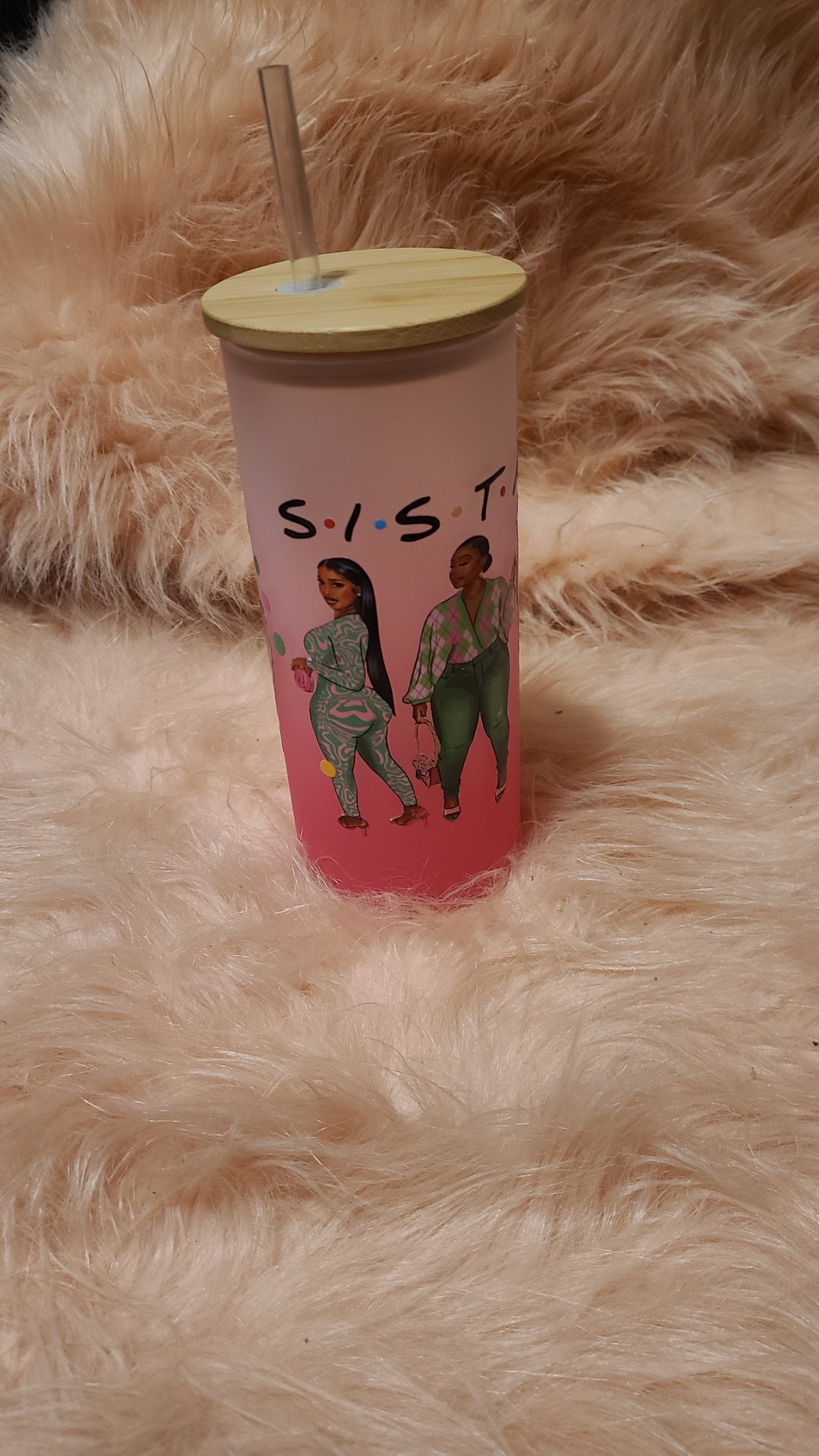 Pink ombre 20 oz sister